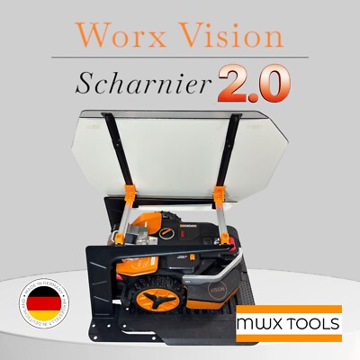 SHARR ブラシ 黒/オレンジ【即日発送・未開封】 WORX Vision Garage Scharnier SET 2.0 Umbausatz klappbar WA0821
