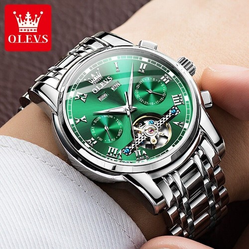 OLEVS Automatic Mechanical Movement Watch Stainless Steel Waterproof Men's Watch - Picture 22 of 32