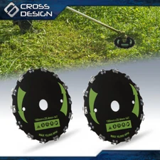 2pcs 7" Chainsaw Tooth Brush Blades Fit For Bush Cutter Weed Eater Trimmer Head
