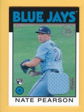 2021 Topps Series 2 #86BR-NP NATE PEARSON RC 1986 Topps Baseball Relic ROOKIE