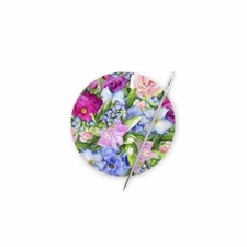 Colorful Flowers, Magnetic Needle Minder, Cross Stitch, Quilting, Fridge Magnet