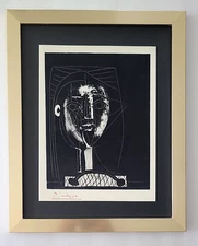 PABLO PICASSO + 1955 SIGNED SUPERB PRINT MOUNTED AND FRAMED + RETAIL $595