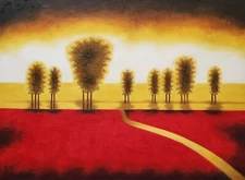 Tree Abstract ,  36x48, 100% Hand Painted Oil Painting on Canvas