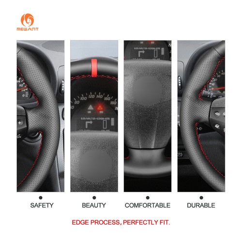 Funda de volante de cuero sintético MEWANT DIY para compresor Mercedes-Benz Clase C W203 - Imagen 8 de 10