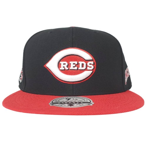 Cincinnati Reds Mitchell & Ness MLB Fitted 7 1/2 Flatbill Hat Cap 3D Logo NWT