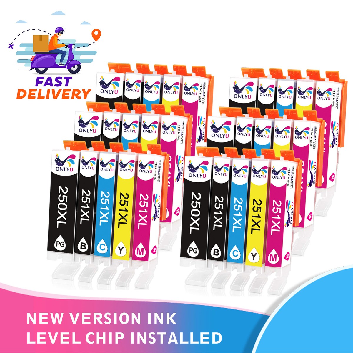 Tinta Canon Pg I250xl Pack De 3 Tintas Negras PGI-250XL Compatibles Con Canon Pixma - Para IP7220, IP8720, IX6820 Y M&aacute;s Pack Tintas Compatibles Canon