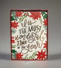 NEW "It's The Most Wonderful Time Of..." PaperCraft 8ct Boxed Christmas Card Set
