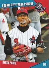 2024 Rocket City Trash Pandas  Kyren Paris Angels RC Rookie Minor Baseball Card