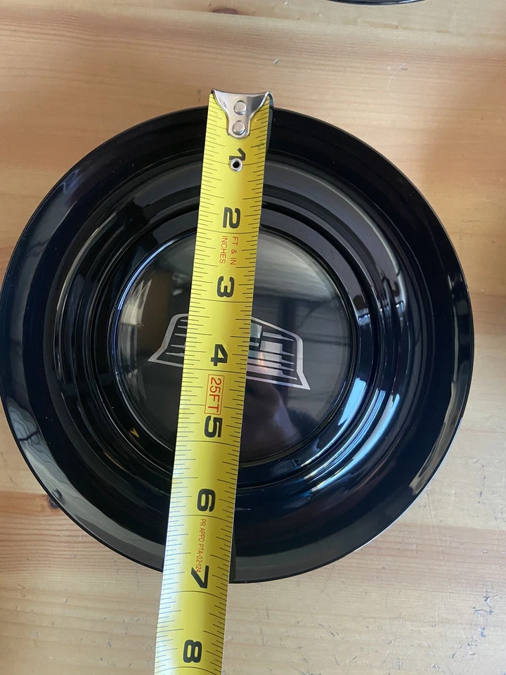 4 Black Floating Center Caps XL Rim For Cadillac Forgiato Emblem 7.2 In 182 mm - Image 3 of 3