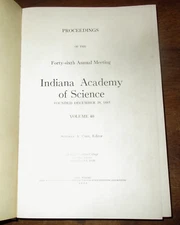 GEOLOGY 1931 INDIANA ACADEMY OF SCIENCE VOL. 40 NATURAL HISTORY MINERALS BOTANY