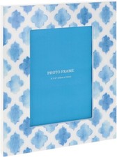 Photoframe 6x4- Blue & White, Trellis