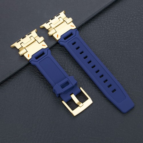 Metal + silikonowy pasek pasek do Apple Watch Ultra2 49mm 10 9 8 SE 7 6 5 42 46 45mm - Zdjęcie 39 z 40