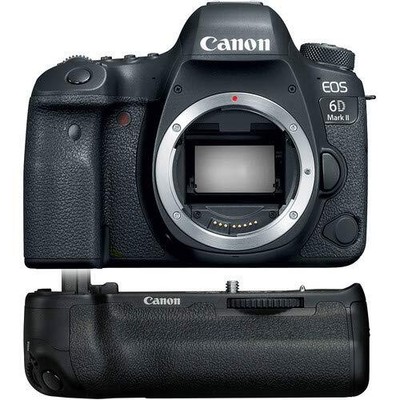 Canon EOS 6D Mark II Wi-Fi Digital SLR Camera Body +BG-E21 Battery Grip