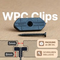 Wpc Clips, 8 Mm Befestigung Klammern, Edelstahl Schrauben, FüR Terrassendielen