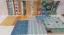 12" x 12" Scrapbook Various SUMMER VACATION, 13 Single  2 Double-Sided Sheets