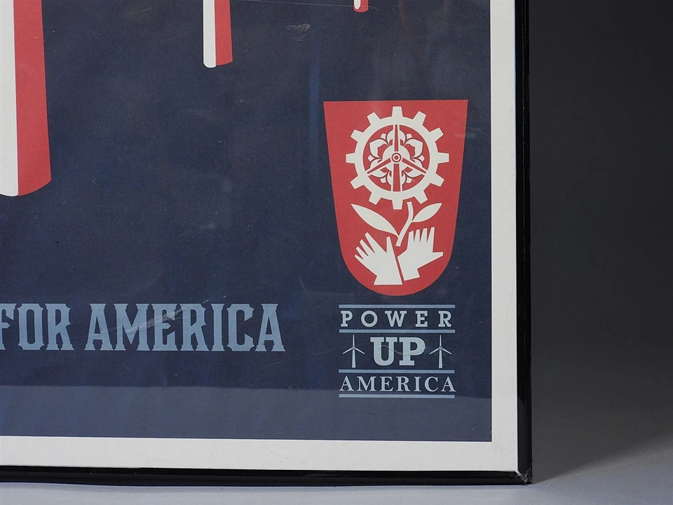 Impresión de póster de Shepard Fairey Obey Giant MoveOn Clean Energy Power Up America Foto 4 de 4