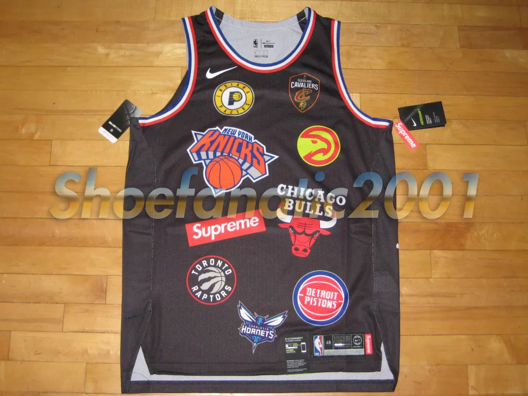 Supreme Nike NBA Basketball Teams Authentic Jersey Box Logo JR Smith L Aerofit