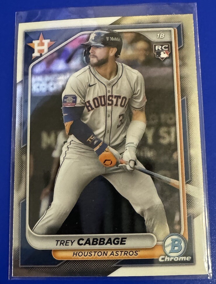 2024 Bowman Chrome TREY CABBAGE Base Rookie RC #100 Houston Astros Baseball