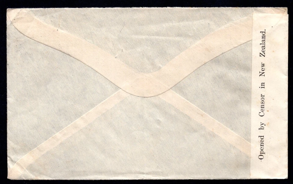 NUEVA ZELANDA CANADÁ 1941 CUBIERTA TIEMPO DE GUERRA CON MARCA CENSURADA Y ETIQUETA FRANQUEADA Foto 2 de 2