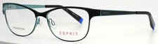 ESPRIT ET17474 543 Black Blue Womens Semi Cat Eye Eyeglasses 51-15-135 B:35
