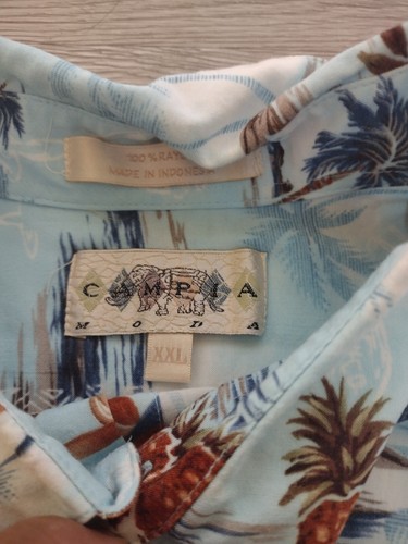 Campia Moda Button Up Shirt Short Sleeve Sz Xxl Beach Hawaiian Pineapple - Picture 3 of 4