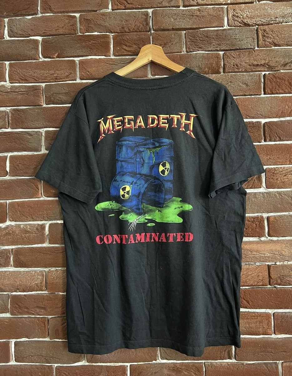 Vintage 1989 Megadeth Contaminated Tour Metal Band T-Shirt xl