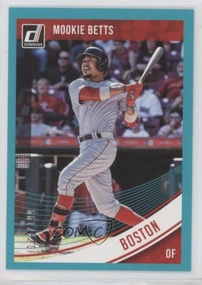 2018 Panini Donruss Teal Border 29/199 Mookie Betts (Red Sleeves/Socks) #191 5i0