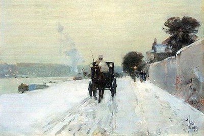 Along the Seine Frederick Childe Hassam Poster Print