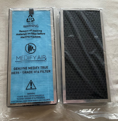 GENUINE Medify Air True HEPA Grade H!4  Purifier Blue Filter & Carbon Filter Set