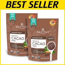 Navitas Naturals Cacao Nibs - Dairy-Free, 15 Servings