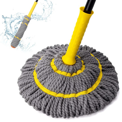 Self Wringing Twist Mop Wet for Floor Cleaning with 57''Long Handle Heavy Duty