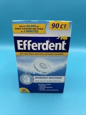 Efferdent PM Overnight Clean Dental Appliance Cleanser 90 tabs Oxi Action
