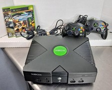 Original Microsoft Xbox Console Complete W/ Controllers & Wires + 2 Game TESTED
