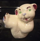 Vintage Shawnee Pottery TUMBLING BEAR Coin Piggy Bank 4 1/2 Inches Tall