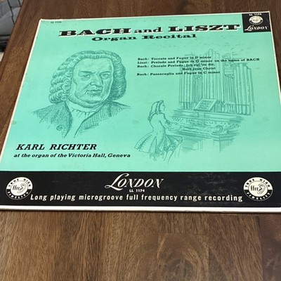 London Bach & Liszt Organ Recital Karl Richter LP Vinyl LL1174