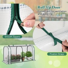 Mini Tunnel Greenhouse 118 x 55 x 60 cm Mobile Garden Greenhouse-White