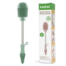 Silicone Cleaning Brush for Baby Bottles and Crevices, Double-Ended Bottle Br...