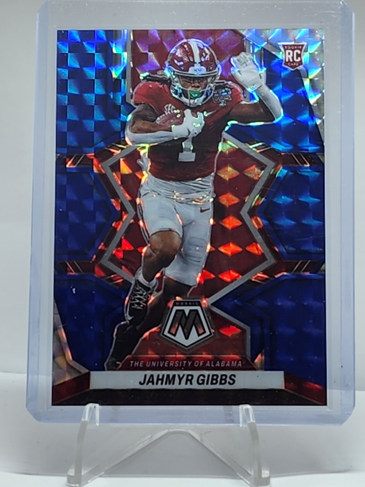 2023 Panini Mosaic Draft Picks - Jahmyr Gibbs #8 Blue Mosaic Prizm /75 (RC)