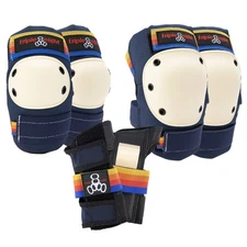 Triple Eight Saver Series Skate Pad Set Knee Elbow Wrist Guards for Multi Sports