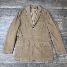 J.Crew Blazer Mens Medium Brown Corduroy Sport Coat 3 Button Notch Lapel