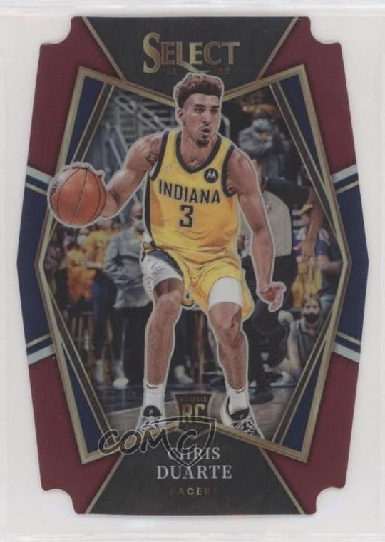 2021 Select Premier Level Maroon Prizm Die-Cut /175 Chris Duarte Rookie RC 11ct