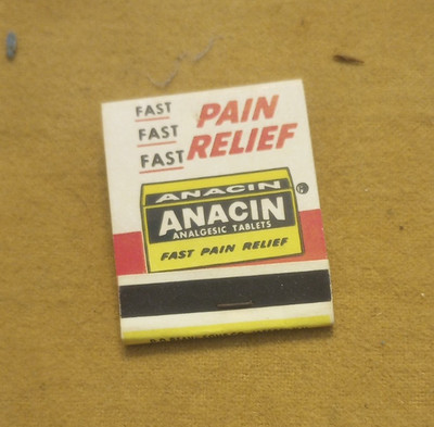 Vintage ANACIN/DRISTAN Front Strike Unused Matchbook -EXCELLENT!!!
