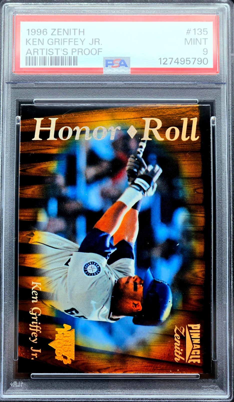 1996 Zenith Ken Griffey Jr Honor Roll Artist's Proof #135 PSA 9 MINT SSP view 2