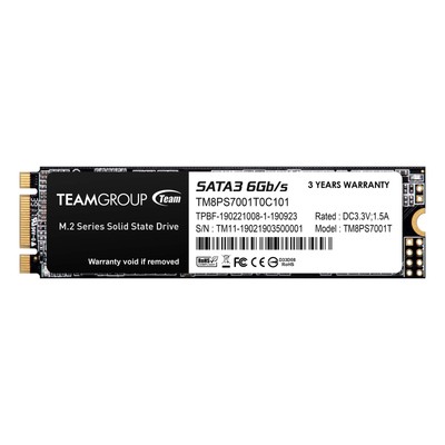 TEAMGROUP MS30 1TB with SLC Cache 3D NAND TLC M.2 2280 SATA III 6Gb/s Interna...