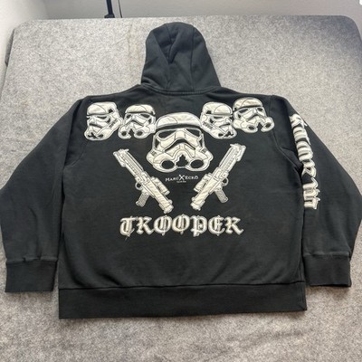 Marc Ecko Star Wars Hoodie Mens XXL Black Stormtrooper Embroidered Full Zip