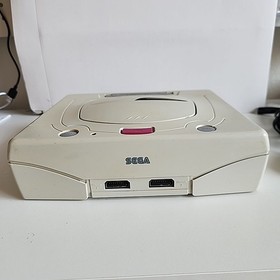 Sega Saturn White Console With Controller And Cables Set Japan Tested Working