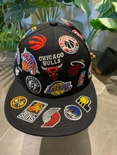 NBA Multi-Team Embroidered Flat Brim Adjustable Men's Casual Baseball Cap Hat