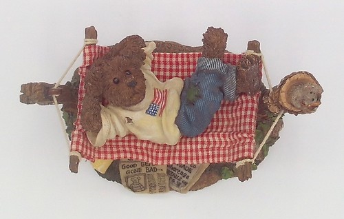 Vintage 2001 Boyd's Bears & Friends #227785 6E/5003 Bear in Hammock Figurine - Picture 8 of 9