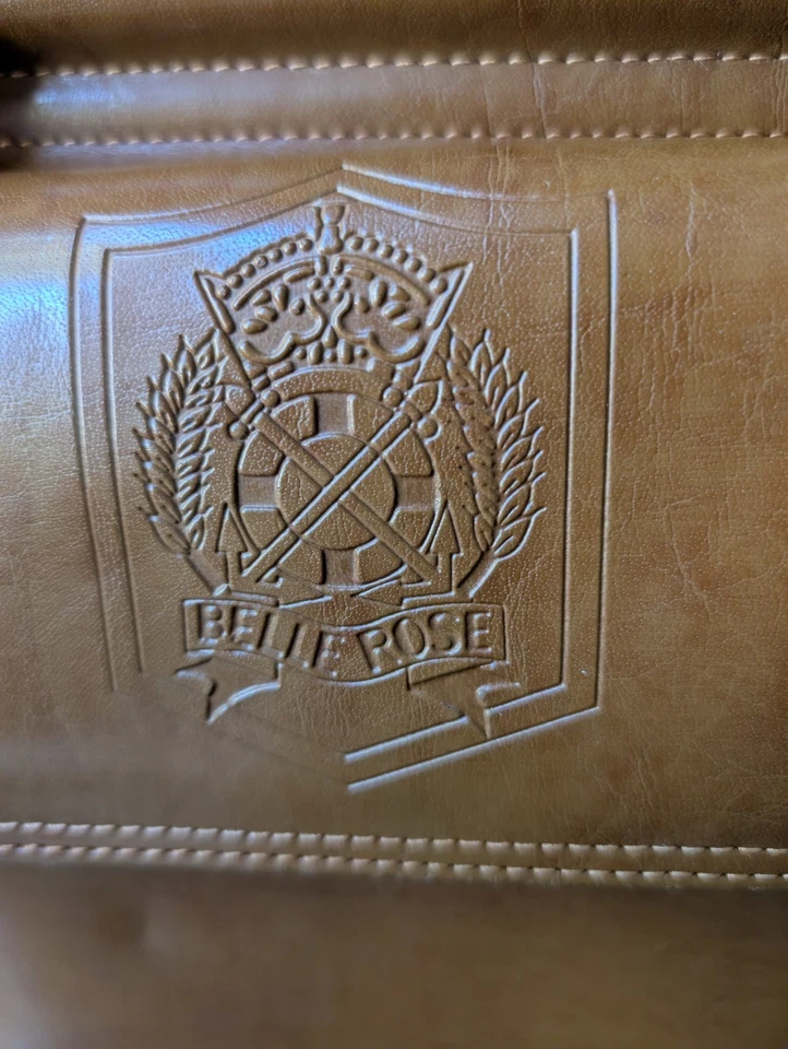 Vintage Belle Rose Leather Crossbody Bag Multi Pocket Organizer Handbag - Image 4 of 4