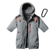 BURTLE AC2086 Giacca Raffreddata a Ventola Manica Corta Raffreddamento Acciaio Grigio S